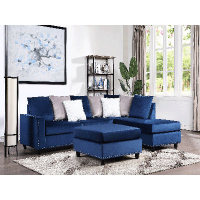 Canapé modulaire avec repose-pieds en L