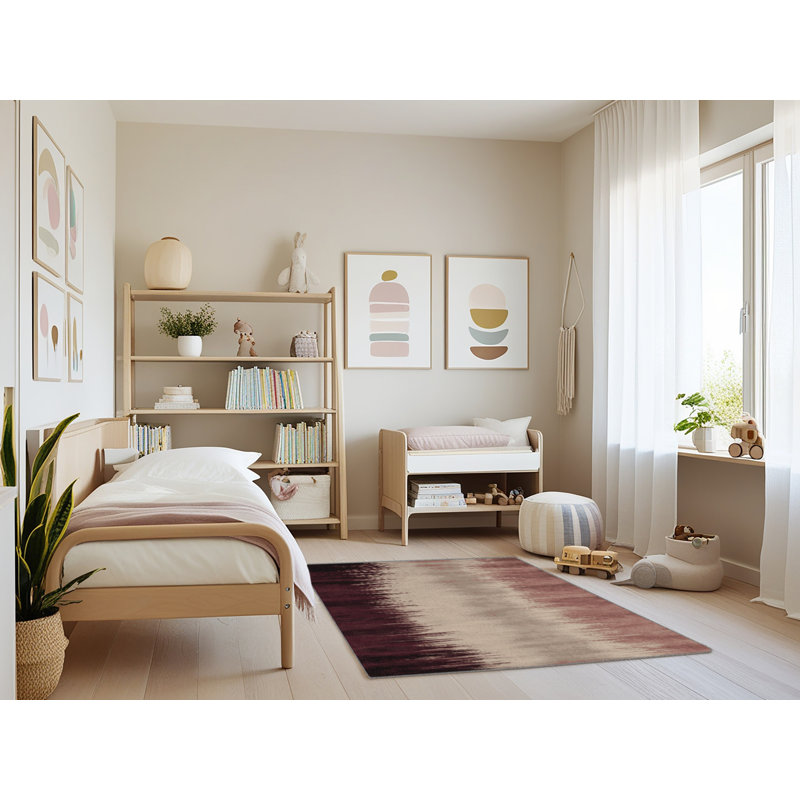 Tapis gris aquarelle lavable à la machine, Rectangle 4pi x 6 pi