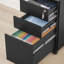 30 cm W 3 -Drawer Wheels / Casters included Mobile Steel Filing Cabinet