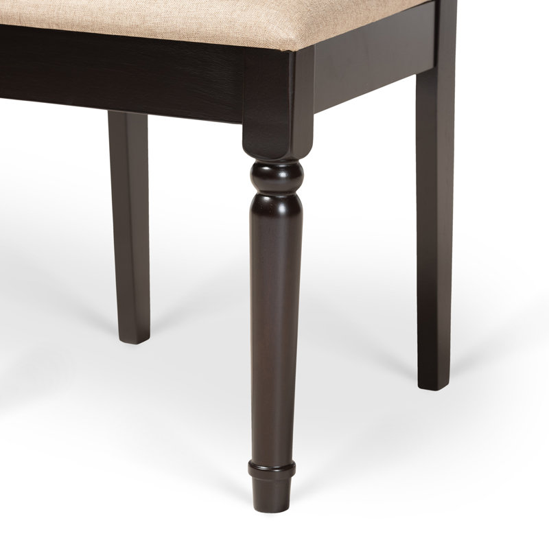 Ensemble de salle à manger brun foncé 7 pièces Rizzo H 38,6 po x l 17,9 po x P 19,3 po, Marron foncé, 7, Sable / brun foncé
