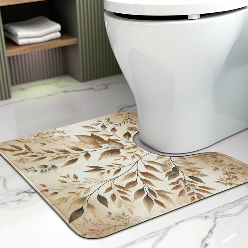  Tapis de salle de bain en forme de U Leaf
