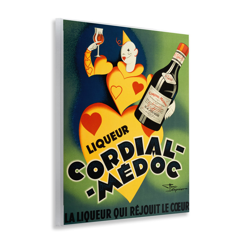 Publicité rétro sur vin rétro, conception par Marcus Jules