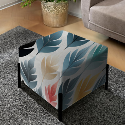 Botanical Scandinavian Shapes - Repose-pieds carré géométrique