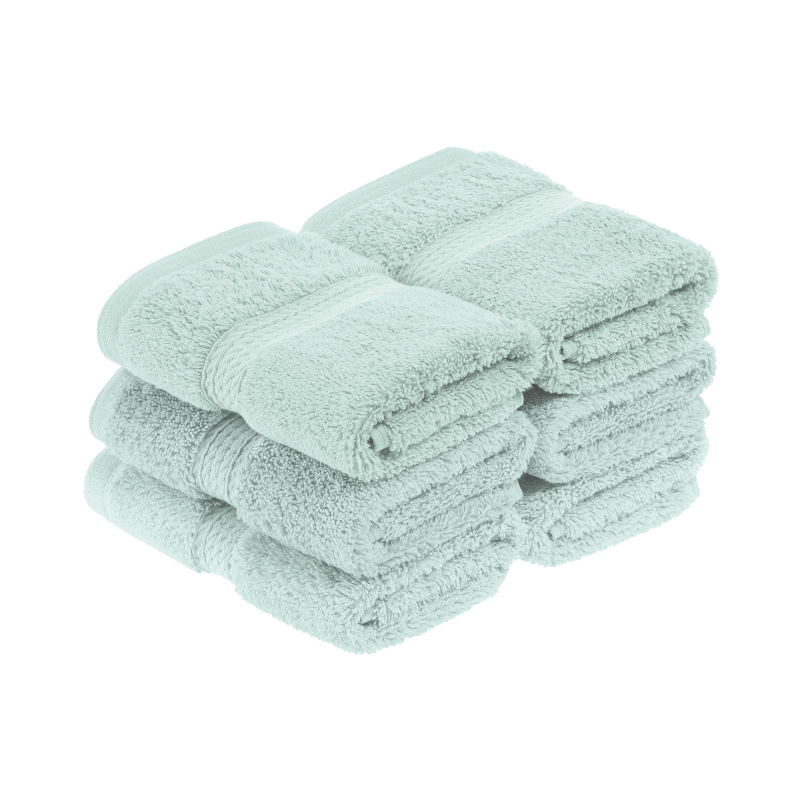 Egyptian Cotton Washcloth Set, Sea Foam, Washcloth - 6 Pack