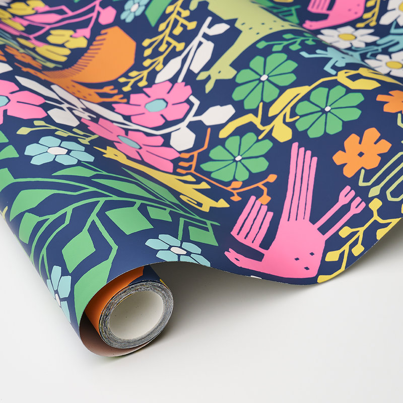 Lupita Wallpaper, Multi/Navy