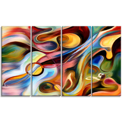 " Music Beyond The Frames Music Abstract " by Designart 4 - Pieces