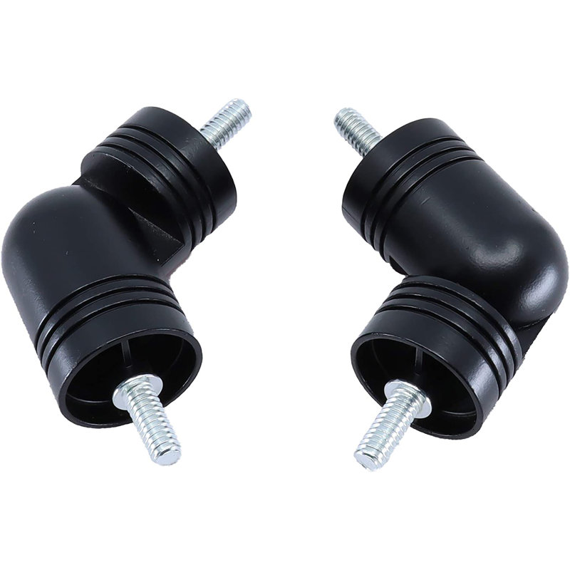 Meriville Hinged Elbow Connector, 2 pcs, 1.125", Black