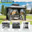 10FT ×10FT Outdoor Aluminum Patio Gazebo, Galvanized Steel Hardtop Gazebo with Privacy Curtain and Mosquito Netting-107244790