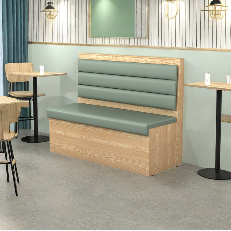 Banc rembourré en similicuir Modern Fashion Simple, Vert clair