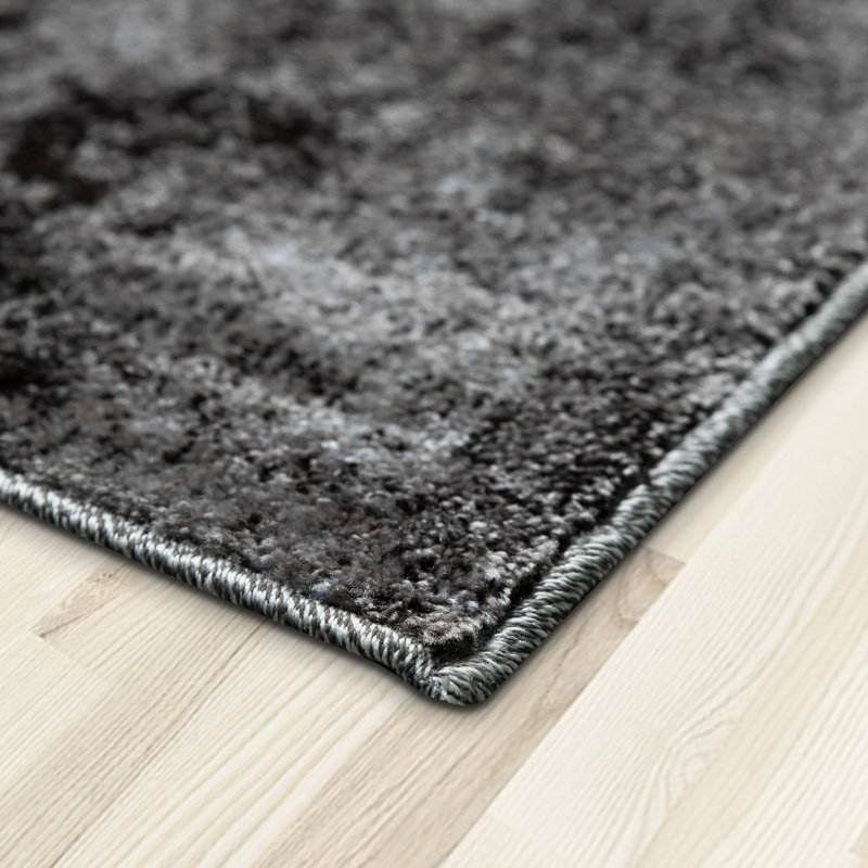 Branesha Geometric Shapes 67cm X 620cm Area Rug Set, Red/Grey