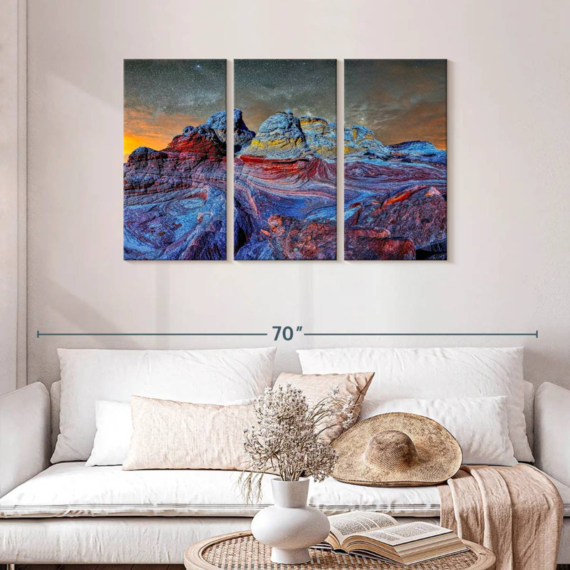 Alvord, crépuscule profond, poche blanche, Arizona, H 28 po x l 45 po
