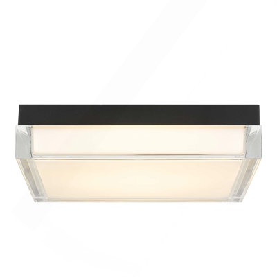 11" Black Integrated LED Flush Mount