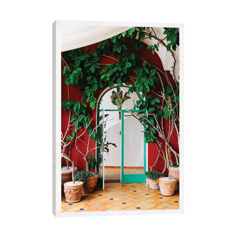 Positano III 1 Piece Wall Art on Canvas, 101.6cm H x 66.04cm W x 3.81cm D, White Framed