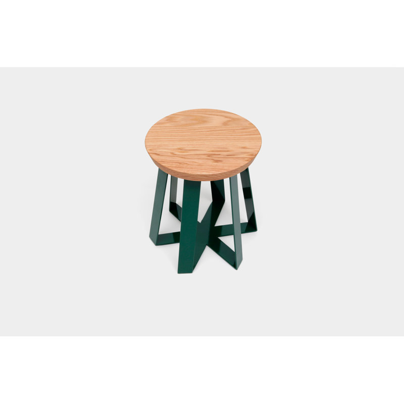 ARS Accent Stool, Green, Oak