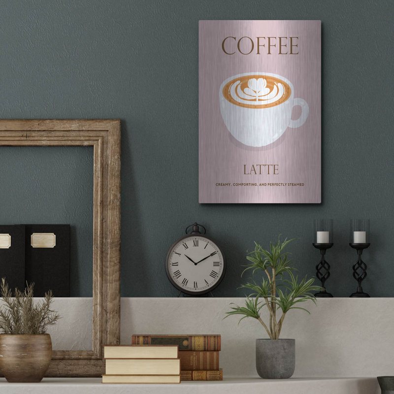 Art mural luxueux «Latte» par Arctic, 12 po x 16 po, H 16 po x l 12 po