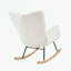 Chaise berçante capitonnée et rembourrée avec structure en métal-1785527971