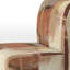 Chaise d'appoint rembourrée abstraite et fauteuil moderne chocolat brun Elementary III