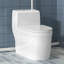 Toilette une pièce contemporaine à macération avec pompe 600W dissimulée pour le sous-sol