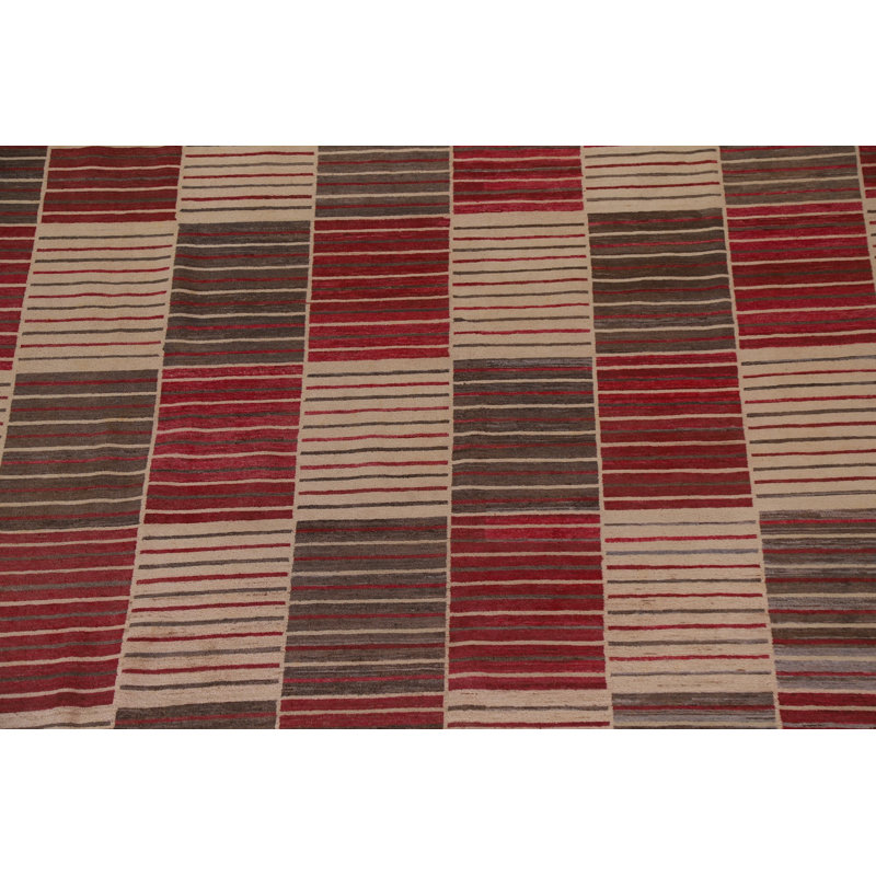 Tapis à carreaux Gabbeh 10 x 14