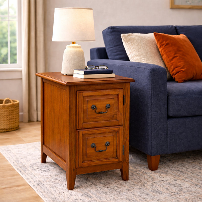 Solid Wood Shaker Cabinet End, Medium Oak