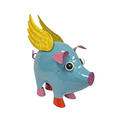 Desmen Pig Metal Garden Statue