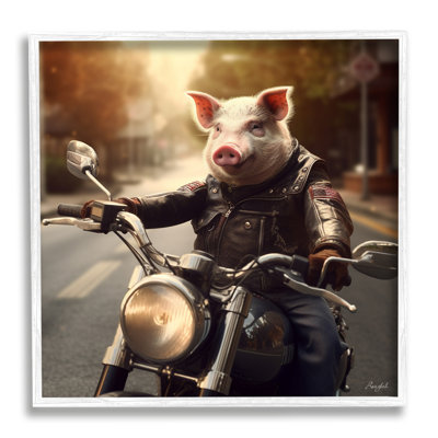 Cochon faisant de la moto par Roozbeh