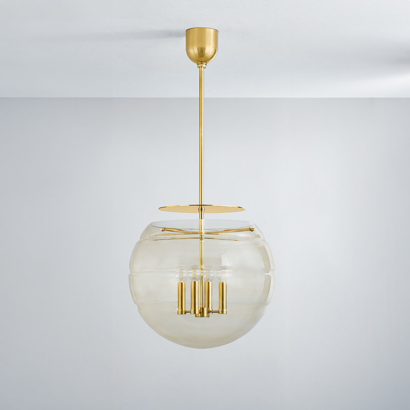 GILL PENDANT, 20" H x 19.5" W x 19.5" D