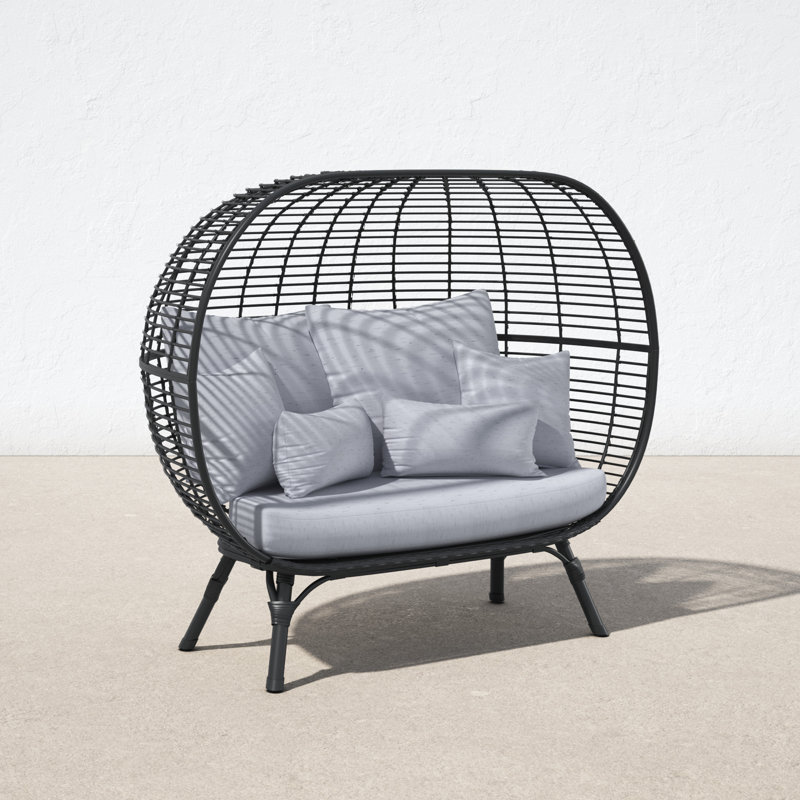 Vikki 68.75 " W Metal Loveseat
