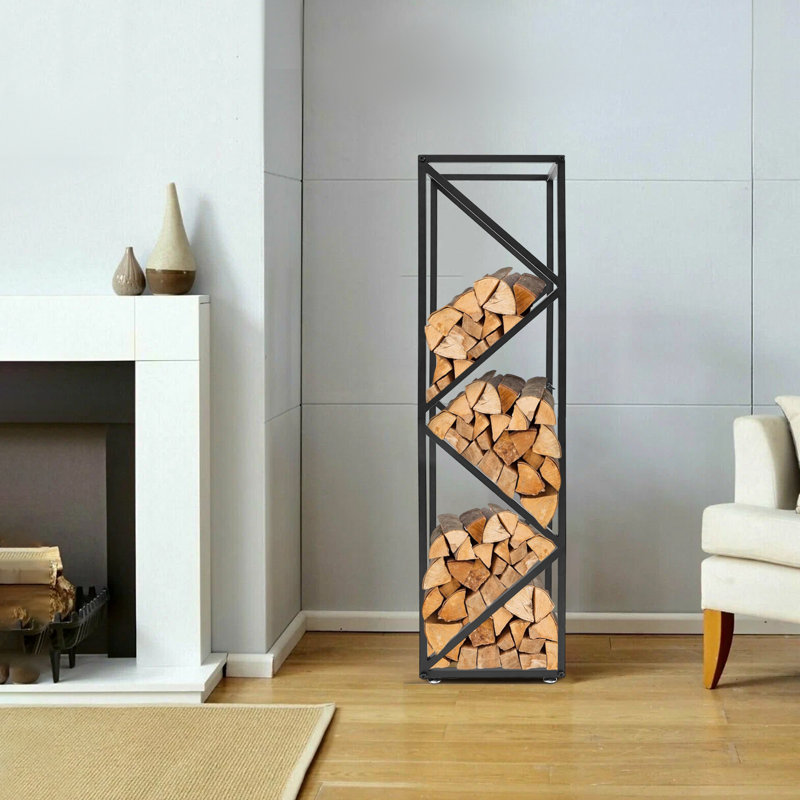 Support de rangement intérieur en bois de chauffage