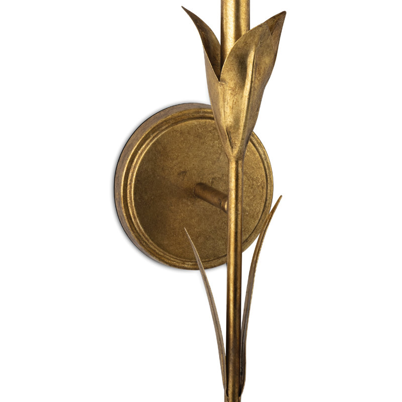 River Reed 1 - Light Armed Sconce, Antique Gold Leaf