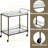 Kitchen Cart, Serving Cart With Glass Shelves