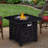 Auto - Ignition 50,000 Propane Gas 32 Inch Square Fire Pit Table With , Rust Basin, Perfect For Garden Gatherings Ignition, Waterproof Cover, Frame, Suitable Terrace