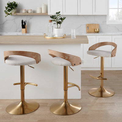 1-Piece Adjustable Barstool
