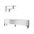 Modern White TV Unit with Wall Shelf, 55.1 x 17.6 x 11.6 in | 100% Melamine Coated Particle Board, Thickness: 0.7 in | Scandinavian Design, Stylish Storage Solution for Living Room & Entertainment Spaces-384589003