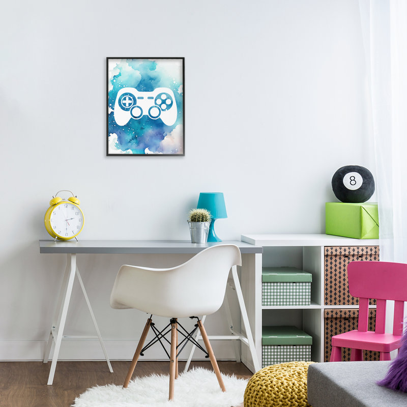 Giclée encadrée bleue, par Marcus Prime, H 14 po x l 11 po, Giclée encadrée noir minuit