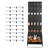 Standing Pegboard Display with Base Plate, 23.7 x 66 in Pegboard Display Stand with Casters and 30 Hooks, Thickened Cold-Rolled Steel Peg Board Panel for Retail Store and Jewelry Shop, Black