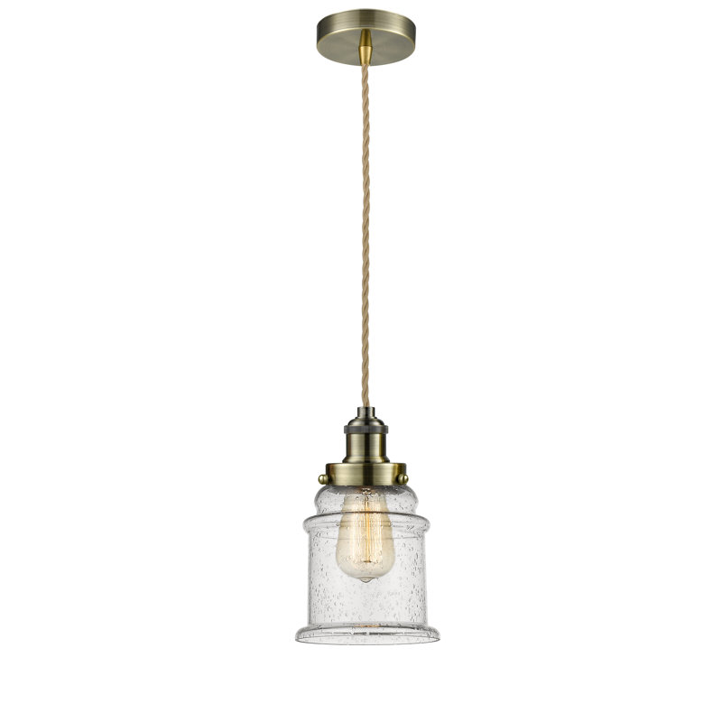 Waterville 1 - Light Single Pendant, Antique Brass