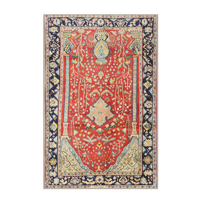 Tapis rouge à motif sud-ouest