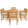 Outdoor 7 - Piece Teak Dining Set with Cushions