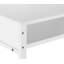 Bureau d'ordinateur contemporain avec tablettes de rangement, stratifié blanc et métal, parfait pour le travail à domicile