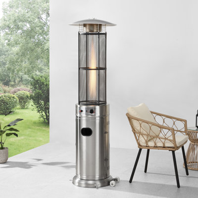 Caelan Stainless Steel Propane Standing Patio Heater