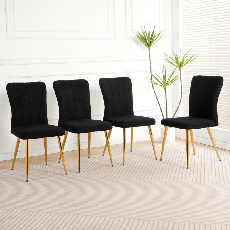 Chaise de salle à manger en laine Modern Teddy