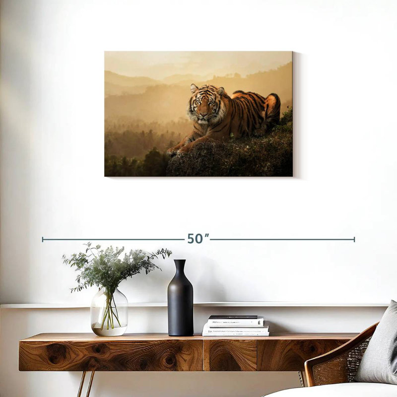 Fierce Sumatran Tiger, 20" H x 30" W