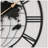 Large Metal Wall Clock, Modern Silent World Map Wall Clock With Pointers, Decorative For Living Room, Entryway, Dinning Room, Bedroom