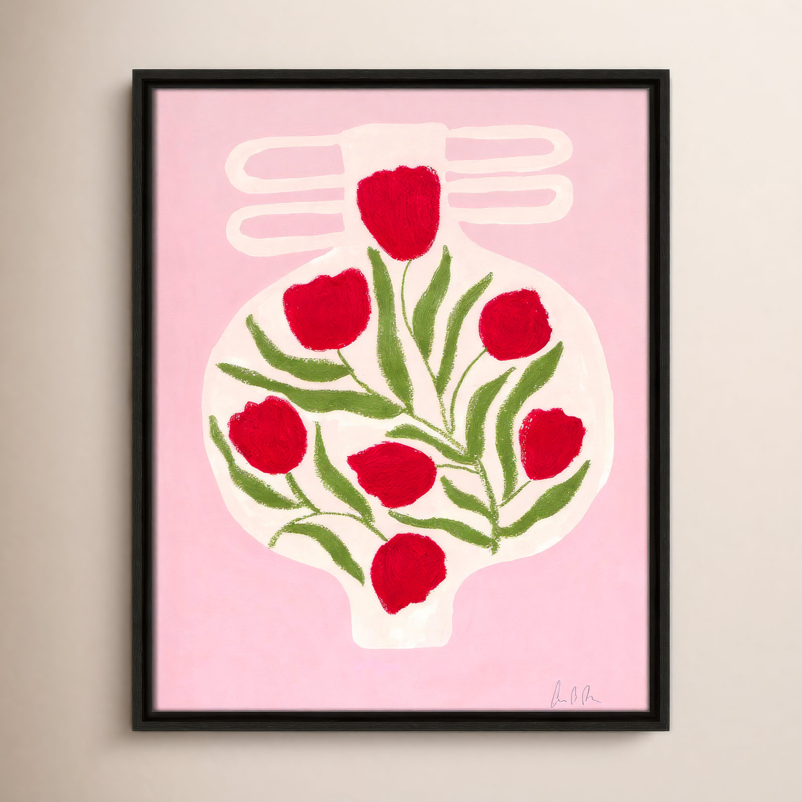 Vase No. 02 Print by Camilla Bergqvist, 21.5" H x 17.5" W, Espresso