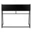 Bureau d'ordinateur moderne avec huche et tablettes de rangement pour des espaces de travail efficaces.-1253617292