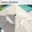 Parasol en porte-à-faux rectangulaire en aluminium 128 po x 104 po avec base lestée-1982948366