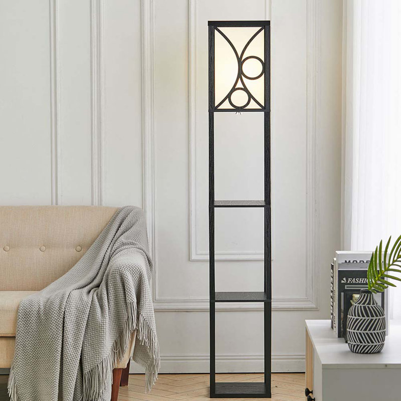 Millendon 160cm Column Floor Lamp, Black