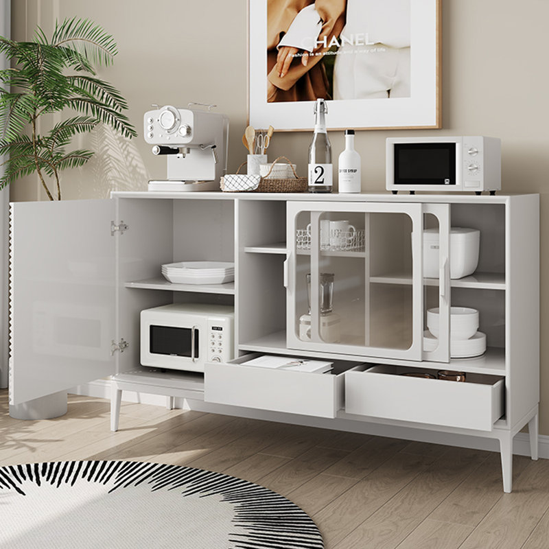 Armoire de rangement Elegant Minimalist Premium, Blanc abricot