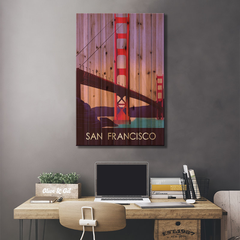 San Francisco I, H 40 po x l 26 po x P 1,5 po